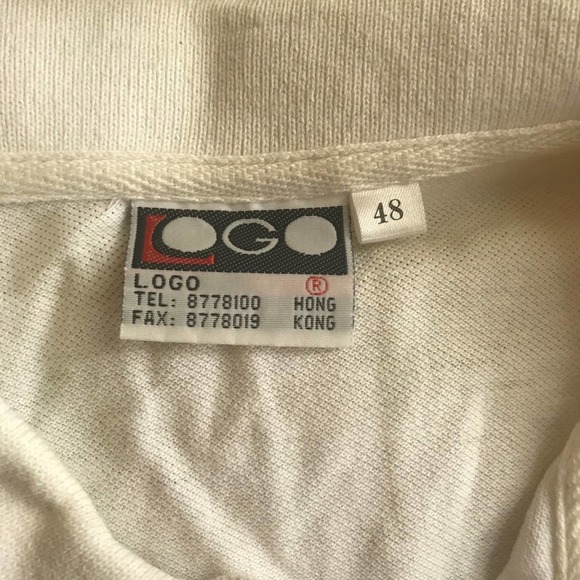 Vintage Logo Polo Shirt Kangaroo Pub Hong Kong Sz XL White Travel Foreign READ - Picture 7 of 7